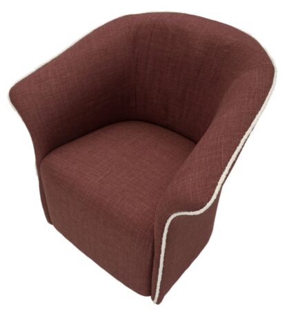 POLTRONA GIREVOLE SIENA BORDEAUX CM 83,5X66X80 (SEDUTA ALTEZZA CM 42) - immagine 5