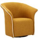 POLTRONA GIREVOLE SIENA SENAPE CM 83,5X66X80 (SEDUTA ALTEZZA CM 42)