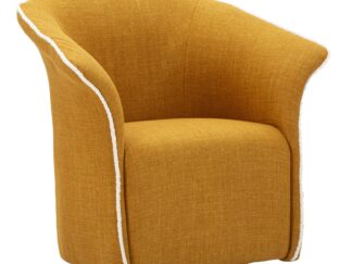 POLTRONA GIREVOLE SIENA SENAPE CM 83,5X66X80 (SEDUTA ALTEZZA CM 42)