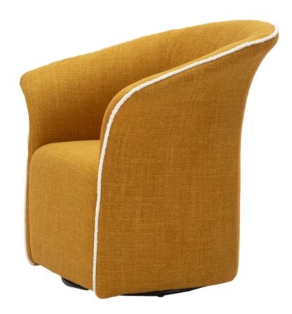POLTRONA GIREVOLE SIENA SENAPE CM 83,5X66X80 (SEDUTA ALTEZZA CM 42) - immagine 3