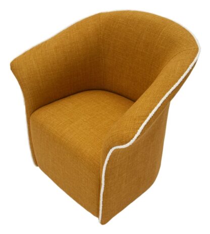 POLTRONA GIREVOLE SIENA SENAPE CM 83,5X66X80 (SEDUTA ALTEZZA CM 42) - immagine 4