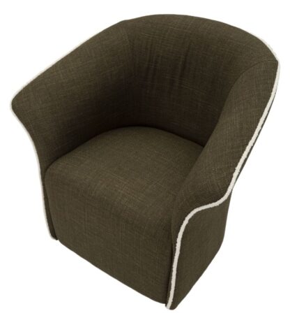 POLTRONA GIREVOLE SIENA VERDE CM 83,5X66X80 (SEDUTA ALTEZZA CM 42) - immagine 5