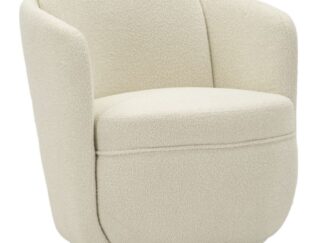 POLTRONA GIREVOLE TORINO CREMA CM 70X72X75 (ALTEZZA SEDUTA CM 44,5)