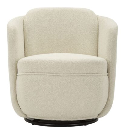 POLTRONA GIREVOLE TORINO CREMA CM 70X72X75 (ALTEZZA SEDUTA CM 44,5) - immagine 2