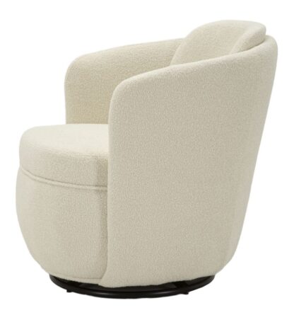 POLTRONA GIREVOLE TORINO CREMA CM 70X72X75 (ALTEZZA SEDUTA CM 44,5) - immagine 3
