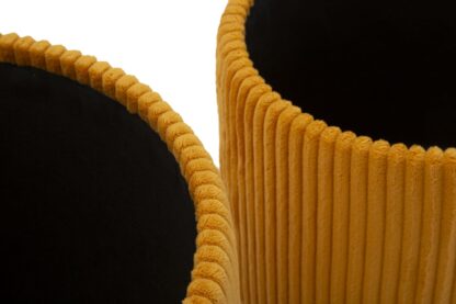 PUFF C/CONTENITORE BOLZANO SENAPE SET 2 PZ CM Ø 38X38-32X28 - immagine 8