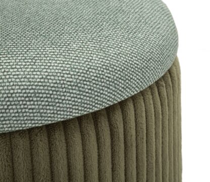 PUFF C/CONTENITORE BOLZANO VERDE SET 2 PZ CM Ø 38X38-32X28 - immagine 4