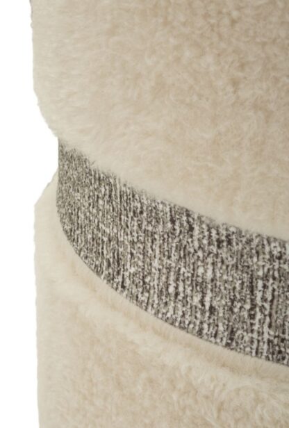 PUFF C/CONTENITORE SAINT-MORITZ CREMA SET 2 PZ CM Ø 40X47-32X38 - immagine 6