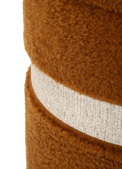 PUFF C/CONTENITORE SAINT-MORITZ MARRONE SET 2 PZ CM Ø 40X47-32X38 - immagine 3