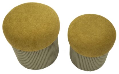 PUFF C/CONTENITORE ASPEN VERDE SET 2 PZ CM Ø 42X44-35X37 - immagine 2