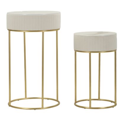 TAVOLINETTI ALTI WEDDING ROTONDI SET 2 PZ CM Ø 50X90-40X70