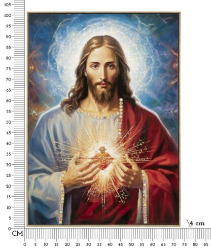 DIPINTO SU TELA LACCATO JESUS C/CORNICE CM 72X4X102 - immagine 7
