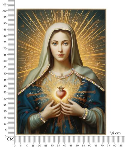 DIPINTO SU TELA LACCATO MADONNA -B- C/CORNICE CM 72X4X102 - immagine 7