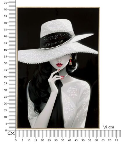 DIPINTO SU TELA LACCATO MARTY C/CORNICE -A- CM 62X4X92 - immagine 7