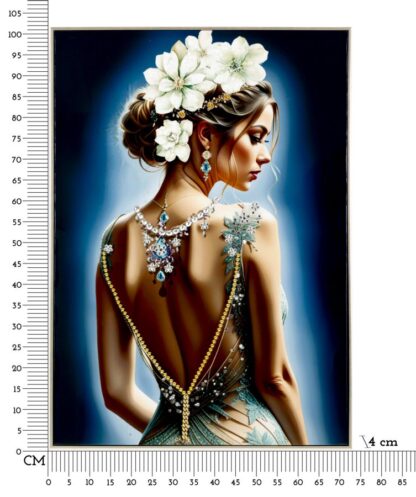 DIPINTO SU TELA LACCATO ISABEL C/CORNICE -A- CM 72X4X102 - immagine 7