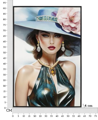 DIPINTO SU TELA LACCATO PAM C/CORNICE -A- CM 62X4X92 - immagine 7