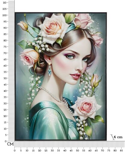 DIPINTO SU TELA LACCATO FANTASY C/CORNICE -A- CM 72X4X102 - immagine 7