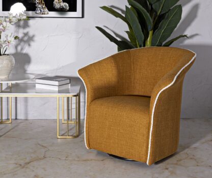 POLTRONA GIREVOLE SIENA SENAPE CM 83,5X66X80 (SEDUTA ALTEZZA CM 42) - immagine 10