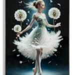 DIPINTO SU TELA LACCATO DANCING C/CORNICE -A- CM 72X4X102