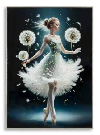 DIPINTO SU TELA LACCATO DANCING C/CORNICE -A- CM 72X4X102