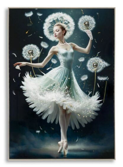 DIPINTO SU TELA LACCATO DANCING C/CORNICE -B- CM 72X4X102