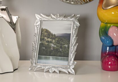 CORNICE LEAVY SILVER CM 21,2X1,7X26,8 (MISURA INTERNA CM 15X20) - immagine 5