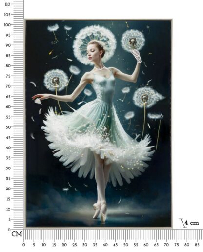 DIPINTO SU TELA LACCATO DANCING C/CORNICE -B- CM 72X4X102 - immagine 7