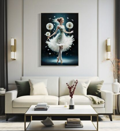 DIPINTO SU TELA LACCATO DANCING C/CORNICE -A- CM 72X4X102 - immagine 6