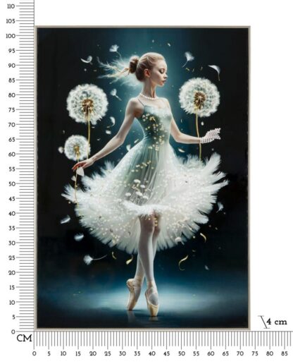 DIPINTO SU TELA LACCATO DANCING C/CORNICE -A- CM 72X4X102 - immagine 7