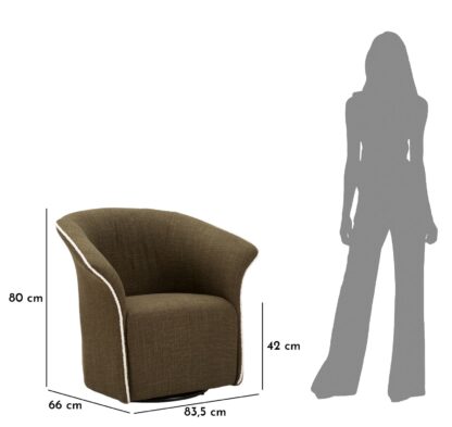 POLTRONA GIREVOLE SIENA VERDE CM 83,5X66X80 (SEDUTA ALTEZZA CM 42) - immagine 11