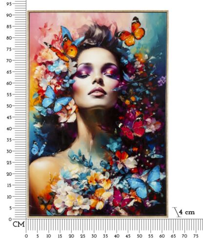 DIPINTO SU TELA LACCATO MARTY C/CORNICE -A- CM 62X4X92 - immagine 7