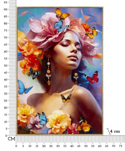 DIPINTO SU TELA LACCATO MARTY C/CORNICE -B- CM 62X4X92 - immagine 7