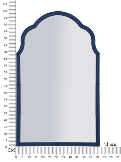 SPECCHIO DA MURO TANGERI BLU CM 62X1X100 (MISURA SPECCHIO CM 55X94) - immagine 8