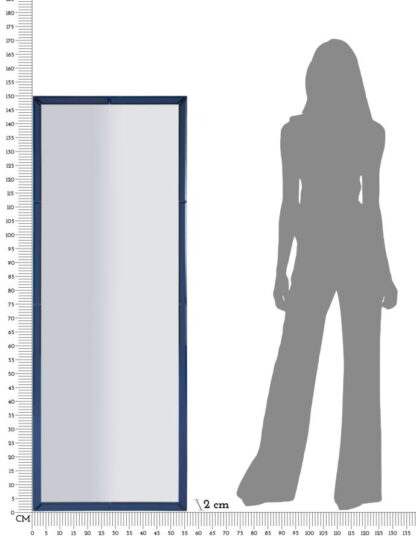 SPECCHIO DA MURO BERLINO BLU CM 55X2X150 (MISURA SPECCHIO CM 49X143,5) - immagine 7