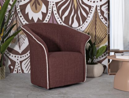 POLTRONA GIREVOLE SIENA BORDEAUX CM 83,5X66X80 (SEDUTA ALTEZZA CM 42) - immagine 10