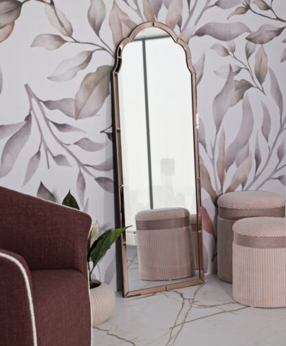 SPECCHIO DA MURO TANGERI ROSA CM 55X2X150 (MISURA SPECCHIO CM 49X144) - immagine 7