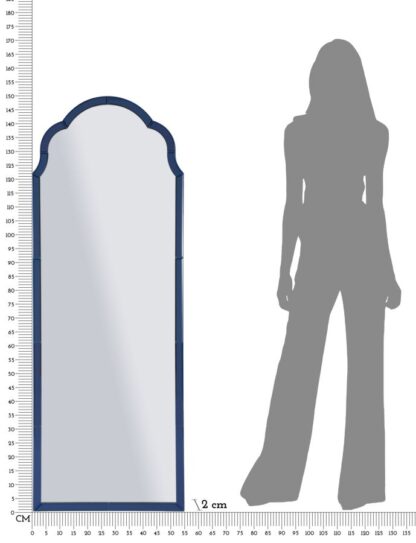 SPECCHIO DA MURO TANGERI BLU CM 55X2X150 (MISURA SPECCHIO CM 49X144) - immagine 7