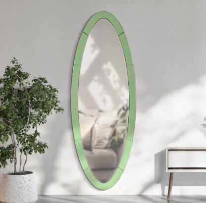 SPECCHIO DA MURO OSLO VERDE CM 55X2X150 (MISURA SPECCHIO CM 42,5X137,5) - immagine 6