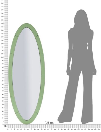 SPECCHIO DA MURO OSLO VERDE CM 55X2X150 (MISURA SPECCHIO CM 42,5X137,5) - immagine 7
