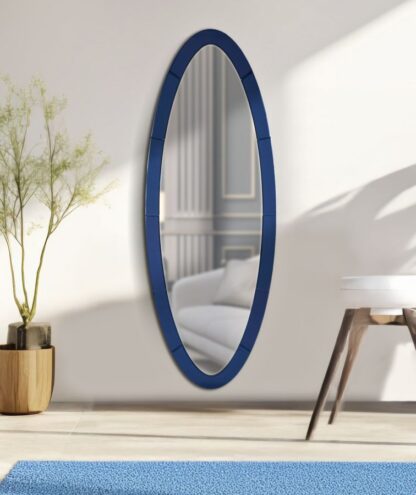SPECCHIO DA MURO OSLO BLU CM 55X2X150 (MISURA SPECCHIO CM 42,5X137,5) - immagine 6