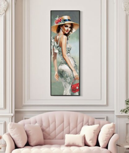 DIPINTO SU TELA LACCATO ELEGANT C/CORNICE -A- CM 52X4,5X152 - immagine 6