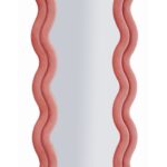 SPECCHIO DA MURO EMILY VELLUTO ROSA CM 60X6X160 (MISURA SPECCHIO CM 42X144)