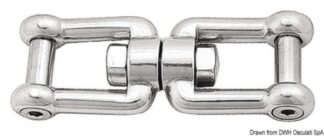Girella inox grillo/grillo con perno a filo 10 mm 01.439.02 Osculati