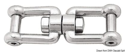 Girella inox grillo/grillo con perno a filo 13 mm 01.439.03 Osculati