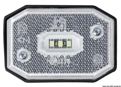 Fanale posizione LED anteriore luce bianca 02.021.40 Osculati
