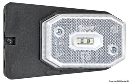 Fanale posizione LED anteriore luce bianca staffa 02.021.42 Osculati