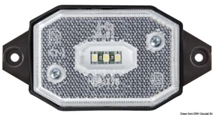 Fanale posizione LED anteriore luce bianca staffa 02.021.43 Osculati