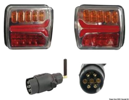 Kit luci LED senza fili - alimentazione a batteria 02.023.24 Osculati