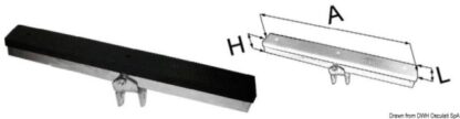 Appoggio laterale con staffa 500 mm 02.029.52 Osculati