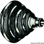 Ghiera passacavi ABS nero con soffietto 03.409.00 Osculati